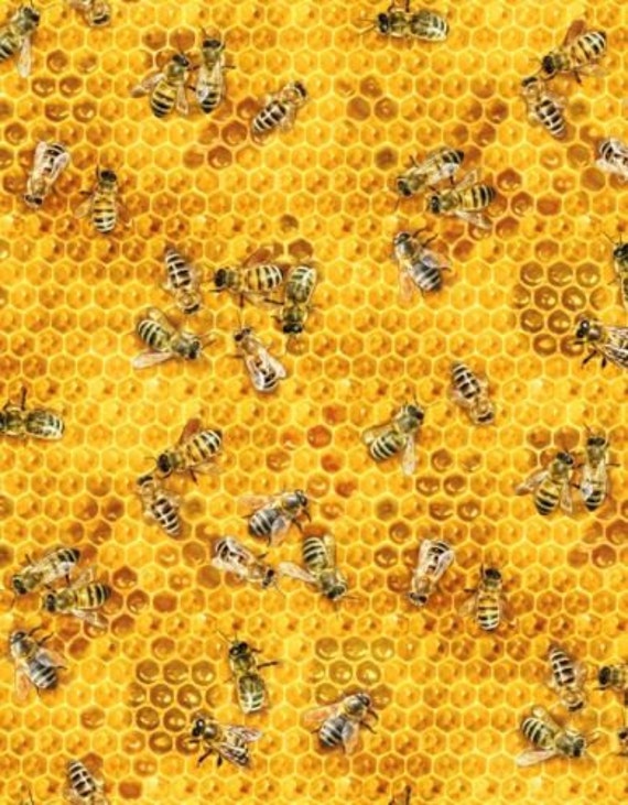 Bee Fabric Bees Fabric: Elizabeth's Studio Bees and