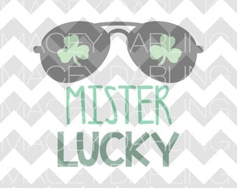 Mister Lucky Svg, St Patricks Day SVG, St Pattys Day SVG, St Patts Day Dxf, St Pattys Day Svg, Boy SVG, Mustache Svg, March, St Pattys Day