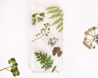 Green phone case iPhone 7 and 7 plus | iphone SE case | dried leaf iphone 6 case | custom gift