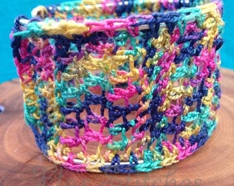 Multicolour Crochet Bangle
