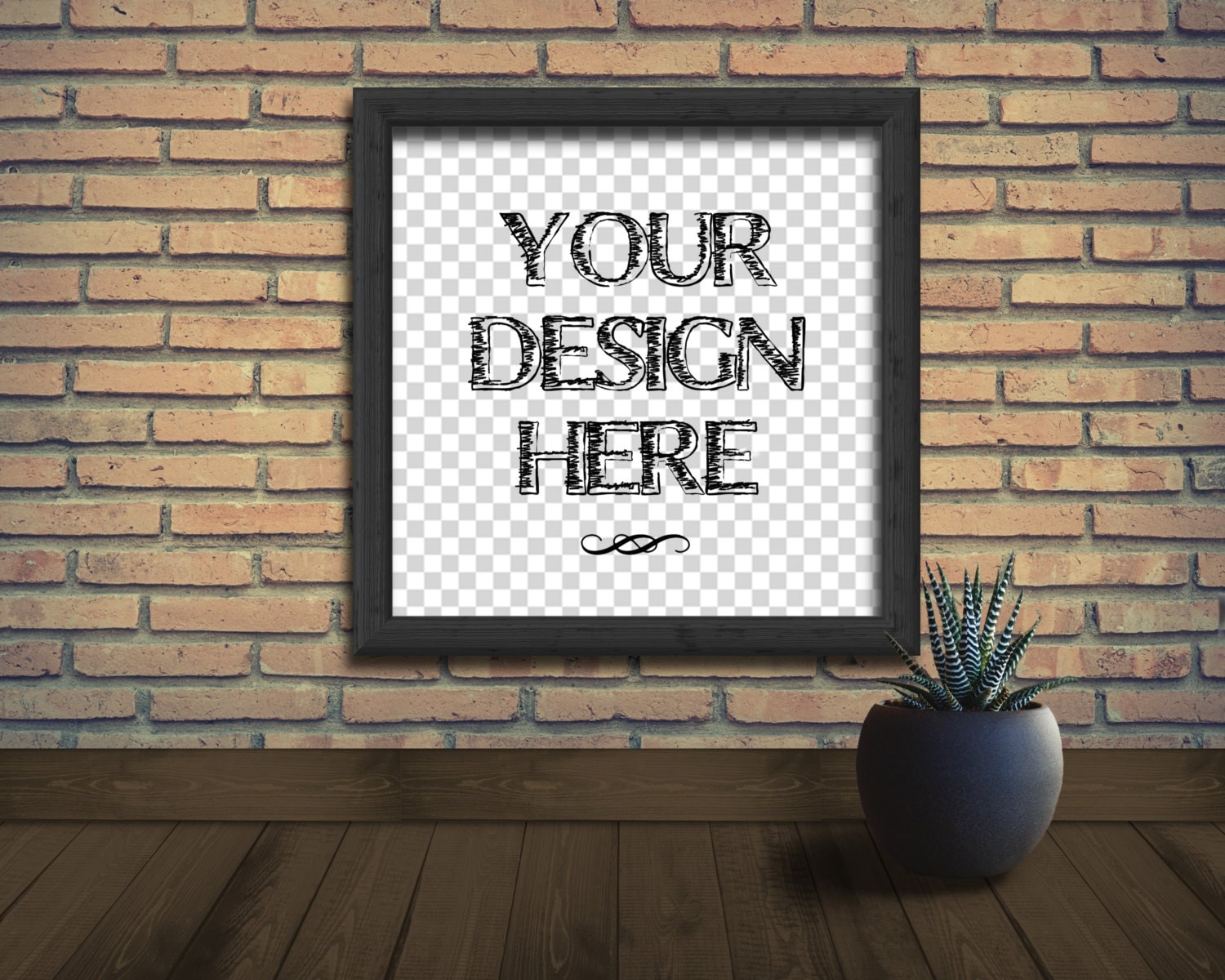 Square mockup digital frame Digital product mock up