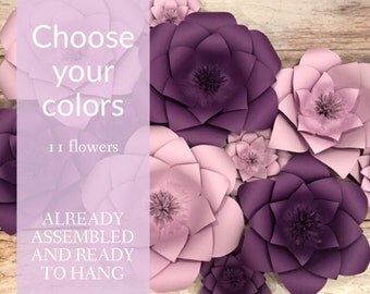 11 flower package, custom order, paper flower, paper flower backdrop, wedding backdrop, bridal shower, baby shower, birthday party, backdrop