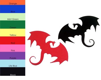 25 pack - Paper Dragons, Paper Dragon Cut Out, Dragon Die Cut, Party Supplies, Paper Supplies