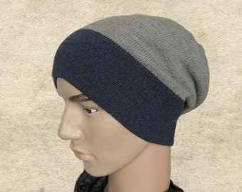 Men's slouchy beanie, Boho mens knit hat, Slouch wool men hat, Wool hat for men, Trendy men's hat, Slouchy knit hat, Winter knitted hats