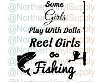 Girl fishing svg | Etsy