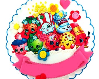 Adorable Shopkins Cakes, Edible cake image toppers, Cake topper, Cake surface, Fondant, Fondant figure, Edible sheet, Birthday decoration