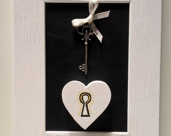 Decorative plaque hanging heart Open Your Heart