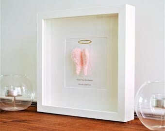 Guardian Angel, Angel wings wall decor, Newborn baby gift, Christening gift, Gift for Goddaughter, Bereavement gift, Child loss keepsake
