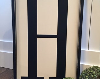 Large 24x16 letter sign | framed letter sign | fixer upper letter sign | vintage letter sign | capital letter sign | alphabet sign