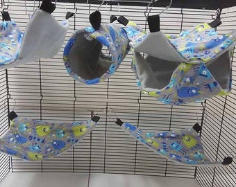 Rat Hammock, Rat Hammock Set, Rat Bed, Rat Cage Accessories, Pet Rat, Pet Bed, Pet Bedding, Rat Cage