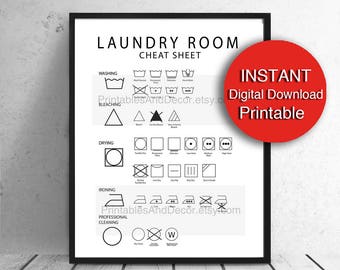 Escape The Women's Bathroom Cheats laundry cheat sheet | etsy Escape The Women's Bathroom Cheats laundry cheat sheet | etsy