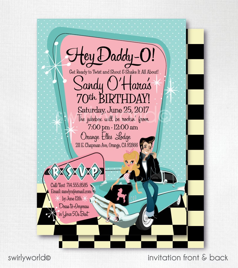 50S Party Invitations 1