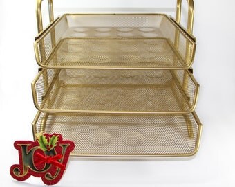 Gold Desk Organizer