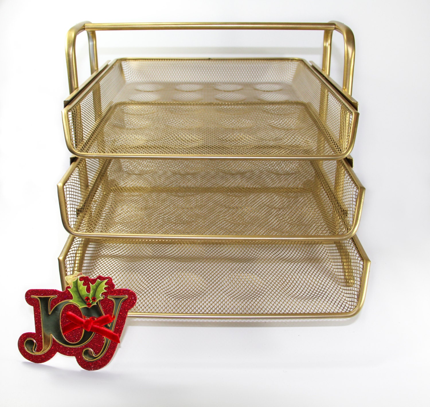Gold Desk Organizer