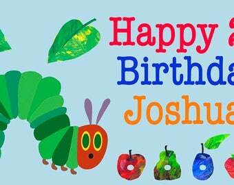 A Very Hungry Caterpillar Birthday Banner/Backdrop