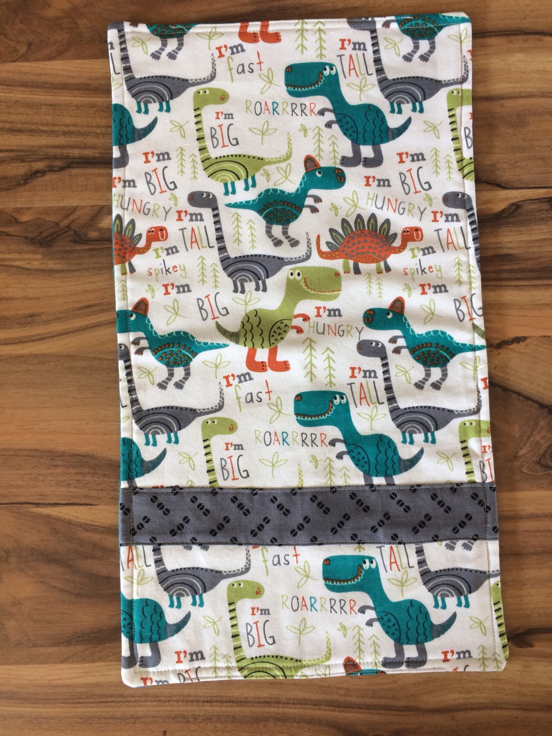 Dinosaur burp cloth