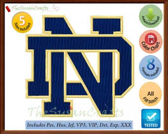 NOTRE DAME embroidery DESIGNS Pes, Hus, Jef, Dst, Exp, Vp3, Xxx, Vip