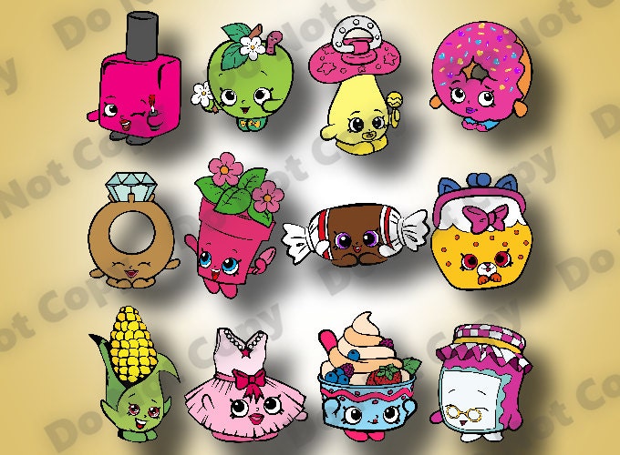 Download SHOPKINS SVG 12 Pack HQ Designs Files svg dxf eps pdf png