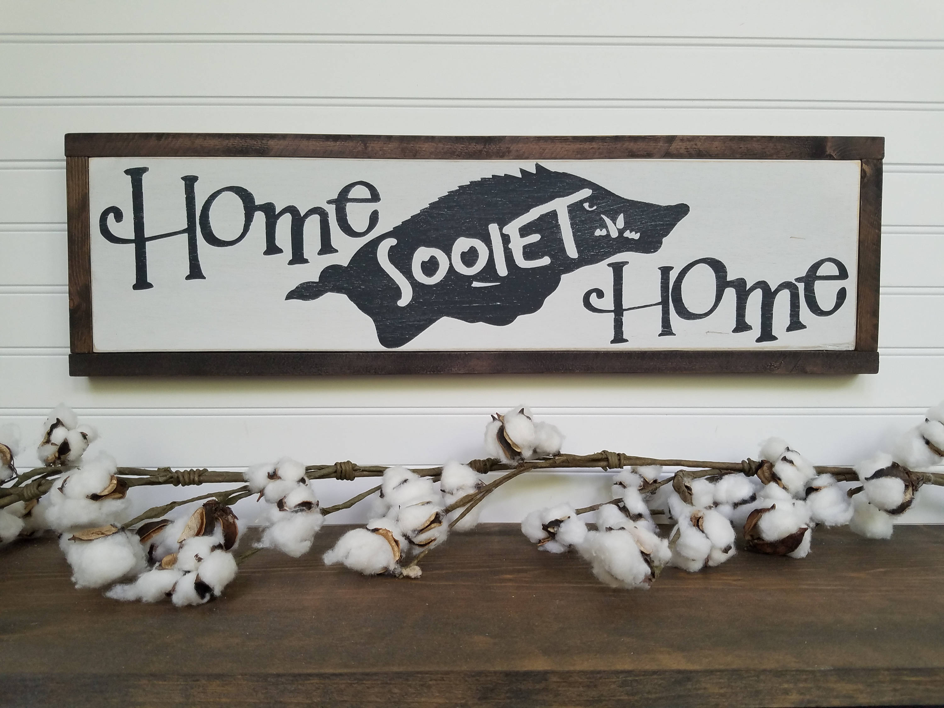 Arkansas Razorback Wood Sign Home SOOIET Home Arkansas