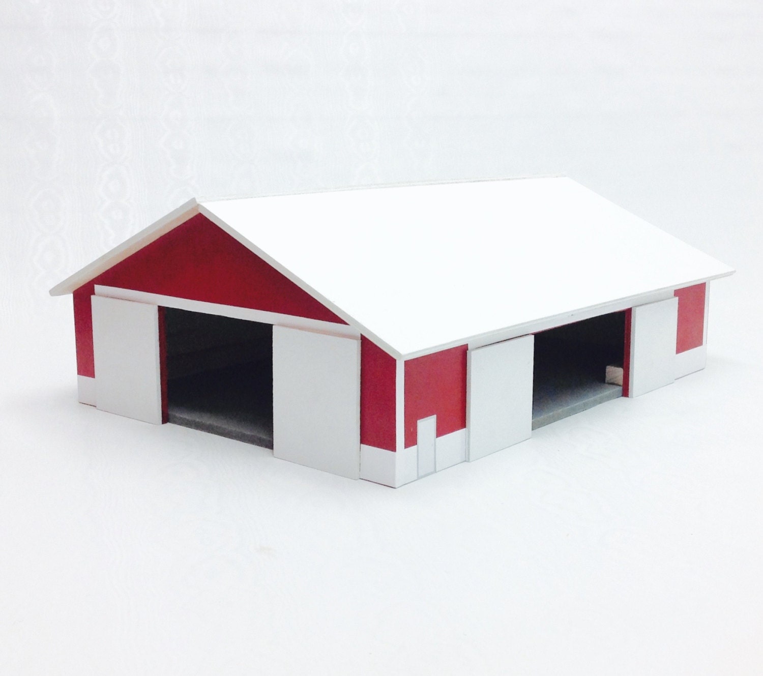 wood toy barn wood barn machine shed 1:64 scale machine shed