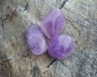 Amethyst 1 Set of 3 Crystals Stones for Crystal Healing Meditation Reiki Chakra Healing