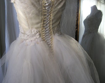 Steampunk Wedding Dress, Bohemian Bride, Lace Wedding Dress, Unique Wedding, Bridal Gown, Fantasy Wedding, One of a Kind, Original Design