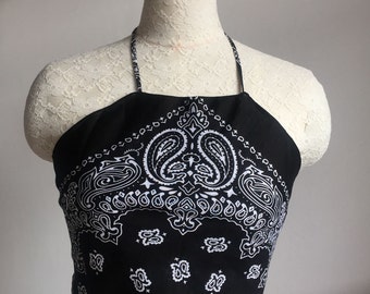 Bandana Halter Crop Top