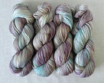 Hand Dyed Yarn - GEODE - Sparkle Superwash Merino/Nylon Fingering Weight Yarn
