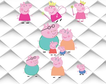 PEPPA PIG SVG svg,jpg,eps,psd,ai for Design/Print/ Silhouette Cameo/Cricut& Many More