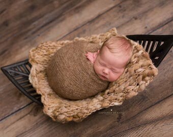 Brushed alpaca short wraps/newborn photography props/newborn photo prop/baby wrap/newborn stretch wrap/cream wrap/knit stretch wrap/preorder
