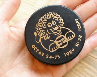 Soviet vintage hockey puck Hockey gifts for boys NHL junior sports UNUSED old hockey gift for children Soviet sports Collectible gifts