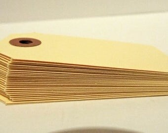Medium and Small size Manila Shipping Tags. Price Tags. Hang Tags and Traveling Tags.