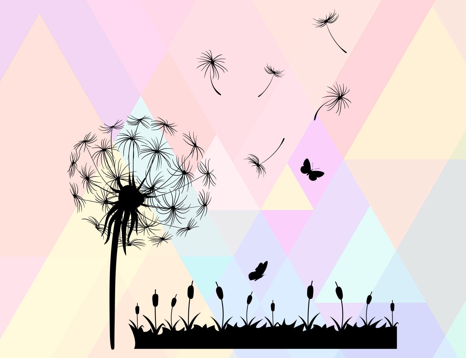 Dandelion SVG Wild flower svg Wildflower vector