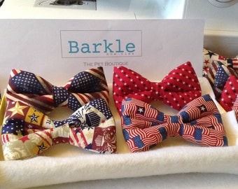 4th of July Dog Bow Tie