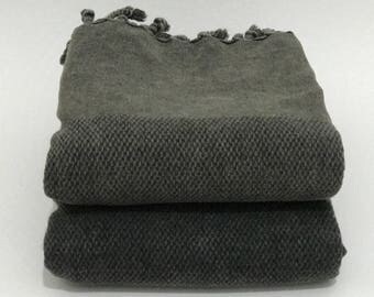 turkish towel, grey cotton towel, turkish beach towel, turkish bath towel, beach towel, peshtemal towel,hammam towel, gym- sauna- spa towel