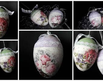Decoration set 2 Easter eggs * decoupage, handmade