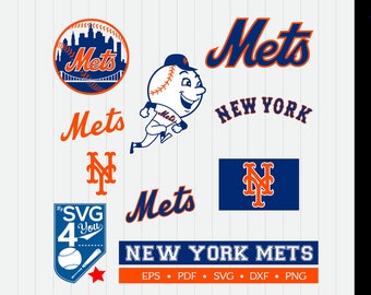New York Mets Cut Files, SVG Files, Baseball Clipart, Cricut NY Mets Cutting Files, Baseball DXF, Clipart, Instant Download
