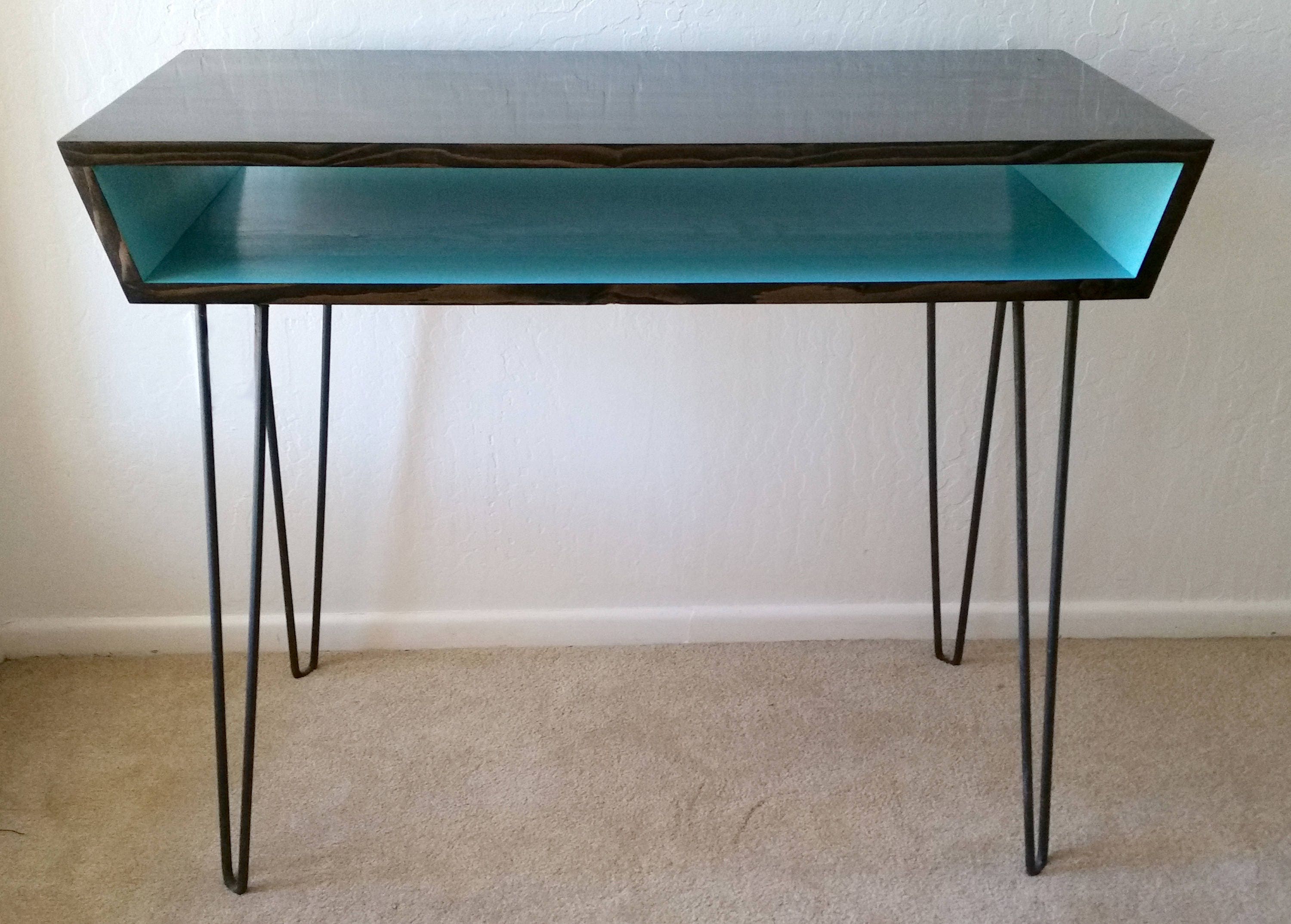 Angled Vanity Table Center Table Hairpin legs