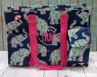 Nurse Tote, RN Gifts, RN Bag, Nursing Tote, Monogram Nurse Bag, Monogram Tote Bag, Nursing Student Gift, Personalized Tote, Nurse Graduation
