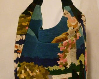 Recycled canvas tote bag.