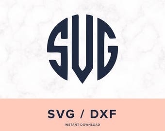 Circle Monogram SVG Font, SVG Fonts, Monogram SVG, Design for Cricut or Silhouette, Instant Download