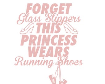Disney Princess SVG Cinderella princess svg gym fitness glass slipper running shoes disney princess SVG princess disney belle cinderella svg