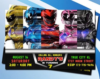 Power Ranger Invitation,Power Ranger Birthday Invitation,Power Ranger Birthday Party,Power Ranger Birthday,Power Ranger Party