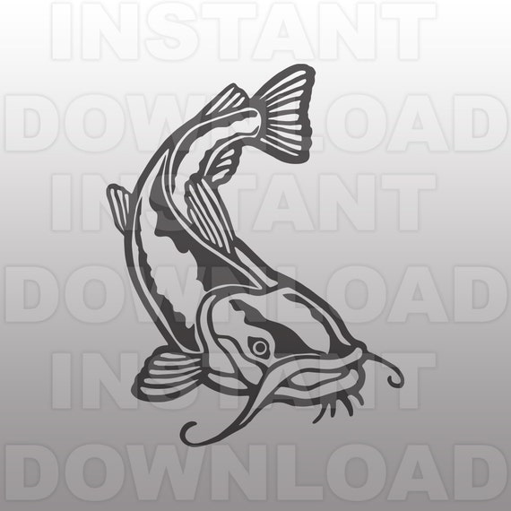 Download Fishing SVG FileCatfish SVGFlathead Catfish SVG FileCutting