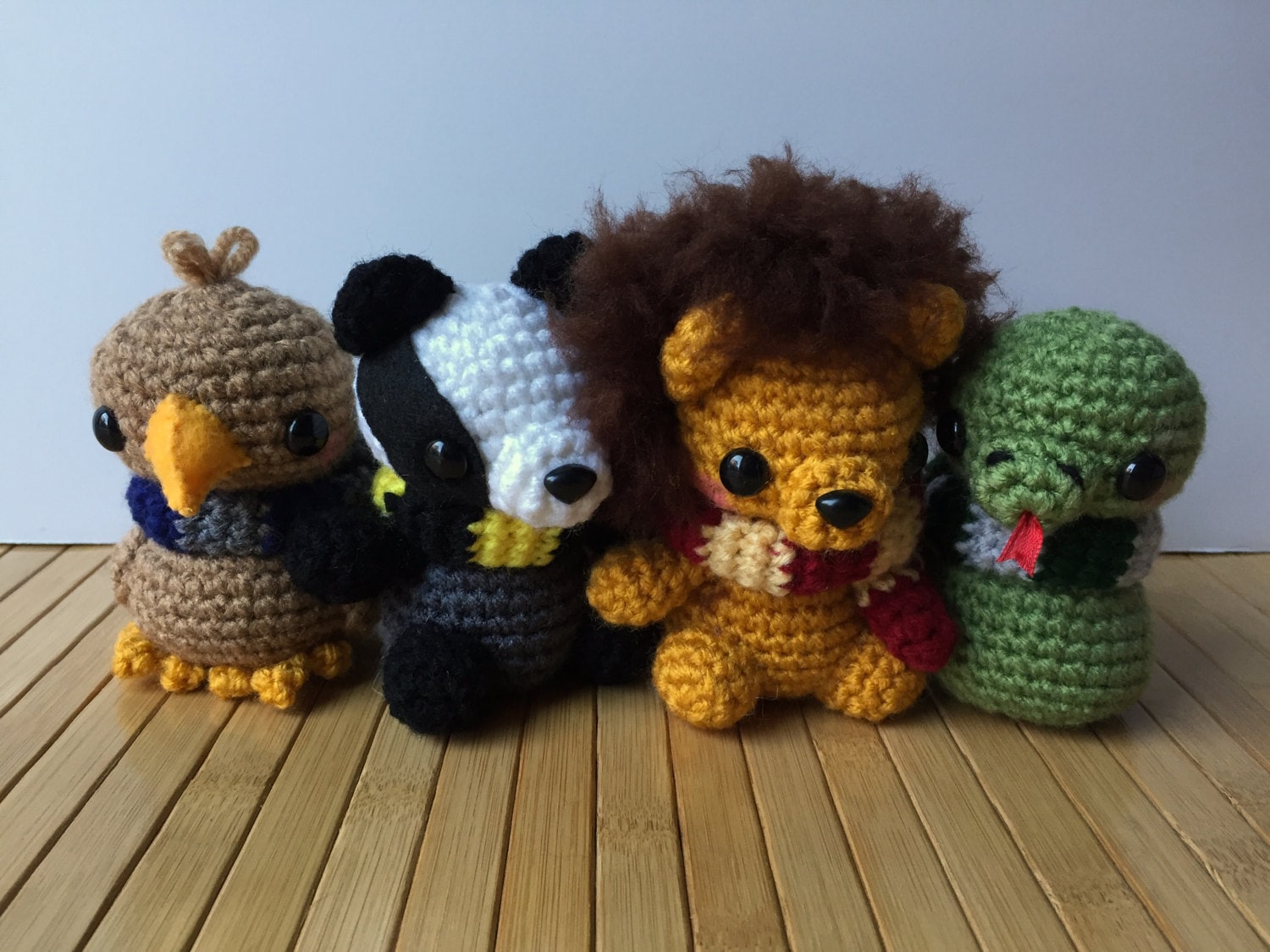 Hogwarts House Animals Amigurumi Gryffindor Lion Syltherin