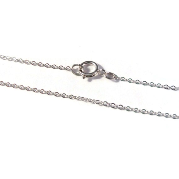 18 Inch Chain Simple Silver Chain with Clasp Dainty 1.2mm