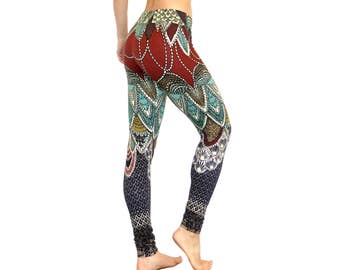 Printed art leggings, Workout Leggings, Swallows Yoga Pants, Yoga Leggings, Womens Leggings, Yoga Clothes, Print Tights