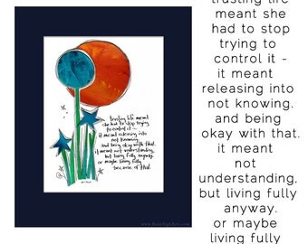 original watercolor painting, trust, trust the process, counseling art