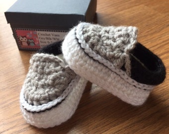 Custom Crochet Baby Vans sneaker Booties