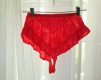 Vintage Nylon Tap panties small Silky Lace inset Vintage Lingerie